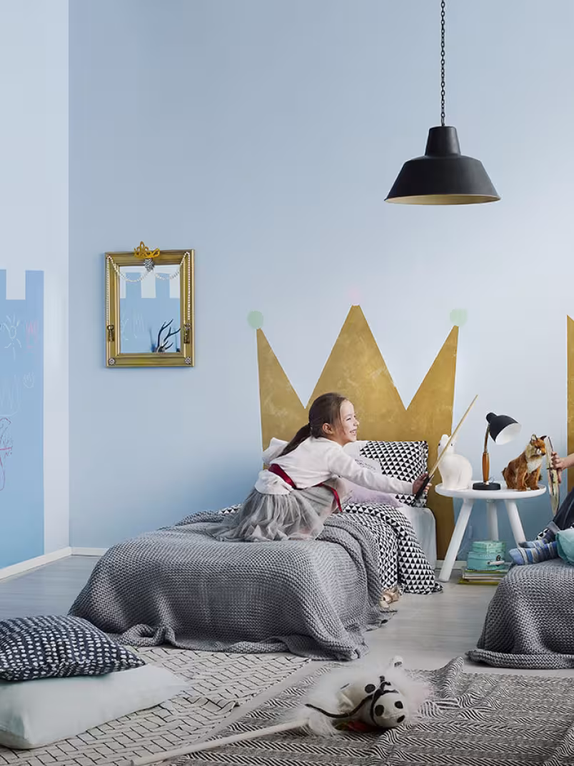 kids' princess playroom wall