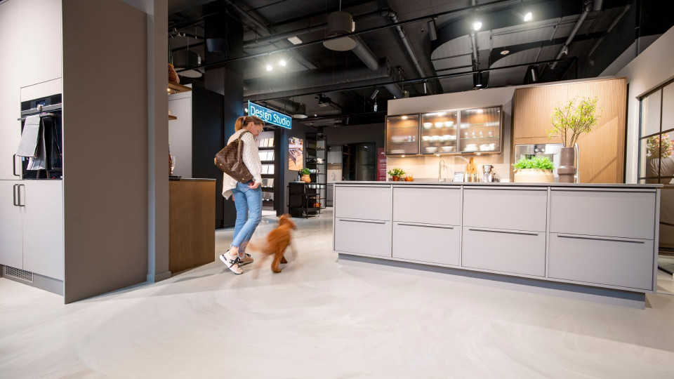 A unique flooring solution to showcase stylish Danish kitchen designs
