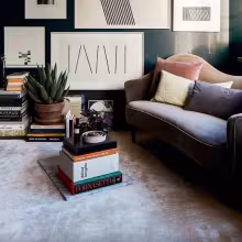 Tikkurila livingroom bold color dark