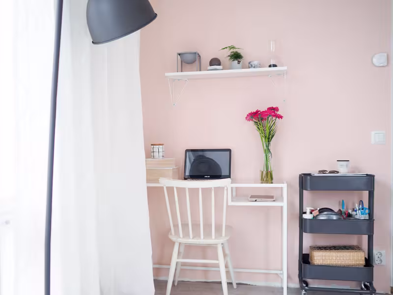 Home office after painting