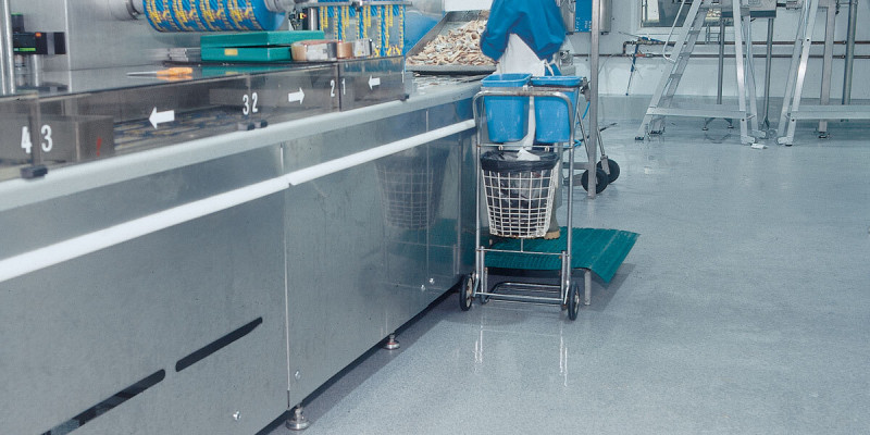 Concrete floors in food processing industry
