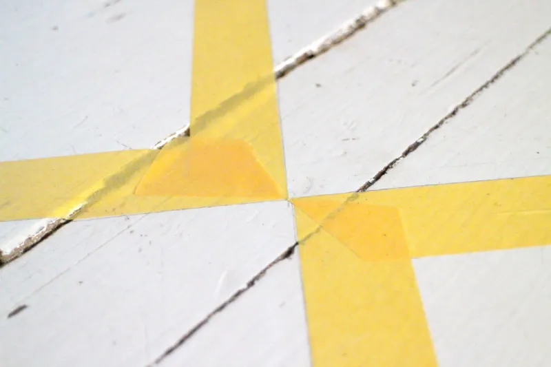 checkered floor preparation tape